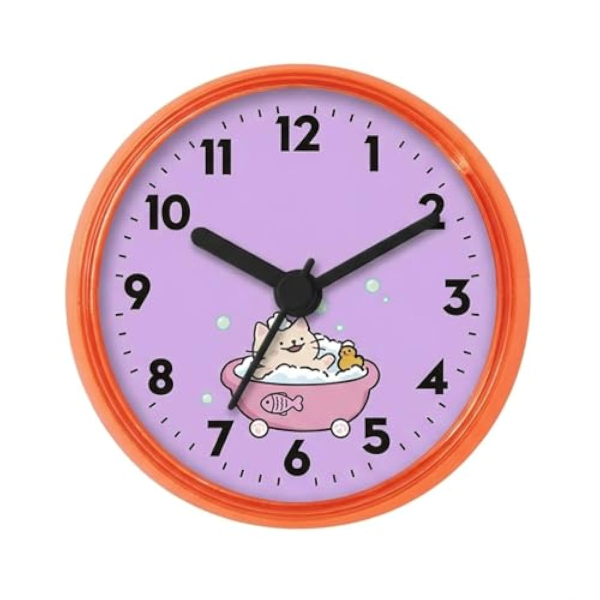 Waterproof Cartoon Bathroom Clock, Small and Fun